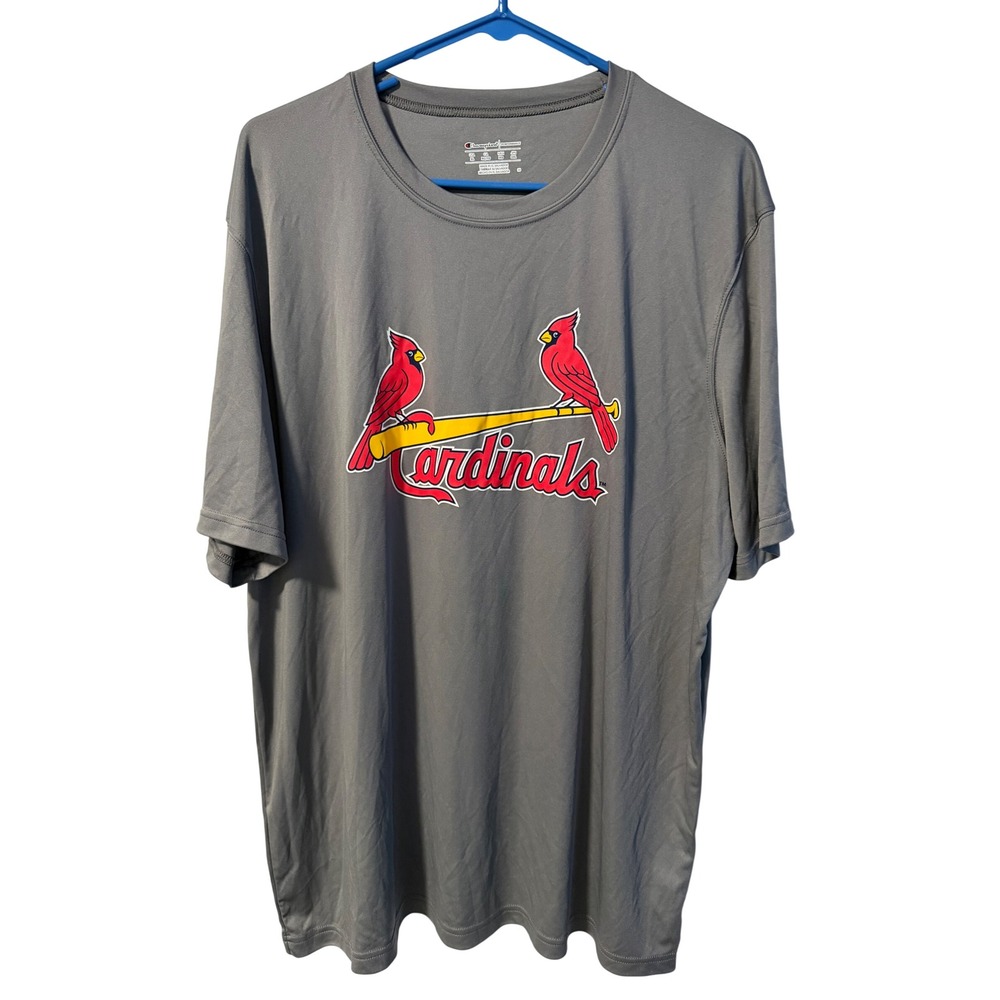 Champion St. Louis Cardinals Shirt Mens XL Gray Performance